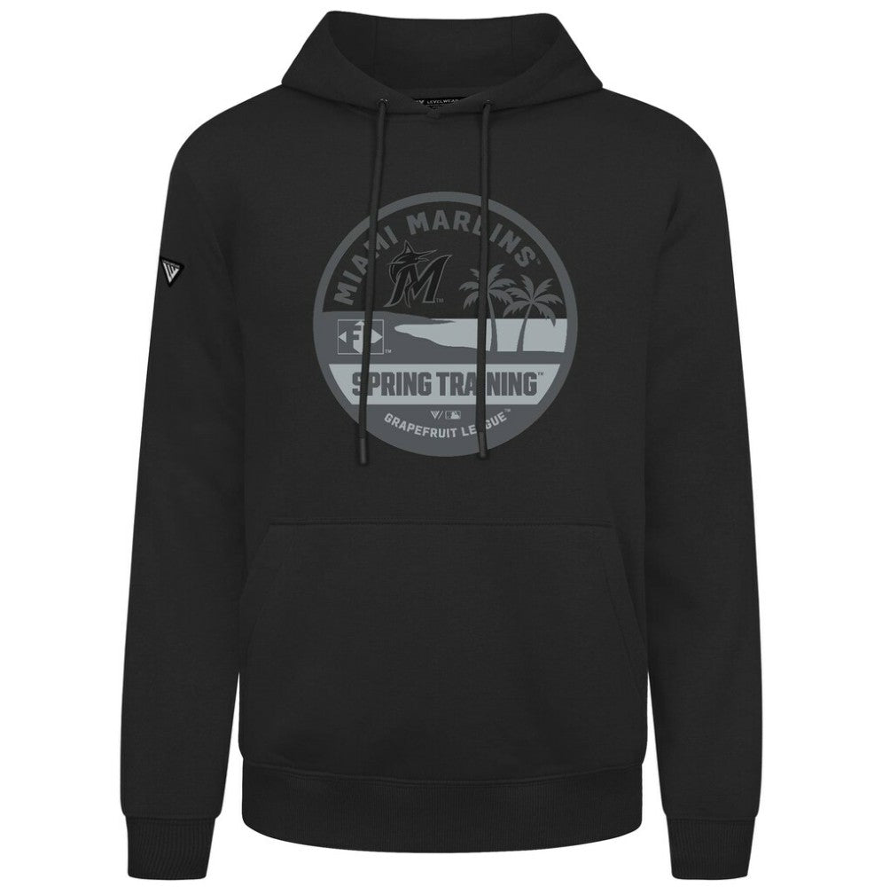 Miami Marlins Levelwear Spring Badge Podium Hoodie Black