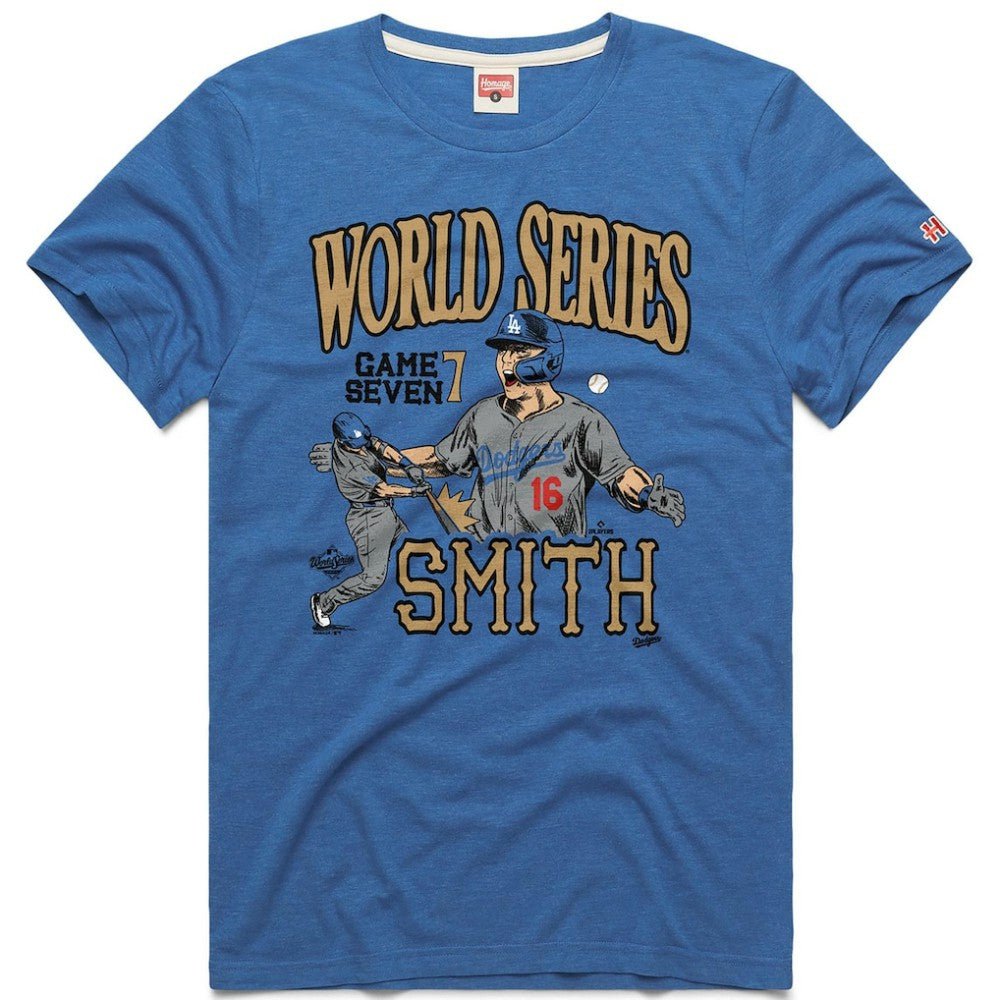 Will Smith Los Angeles Dodgers Homage Unisex 2026 Gold Collection Game Seven Tri-Blend T-Shirt Royal