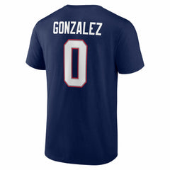 Christian Gonzalez New England Patriots Icon Name & Number T-Shirt - Navy discount