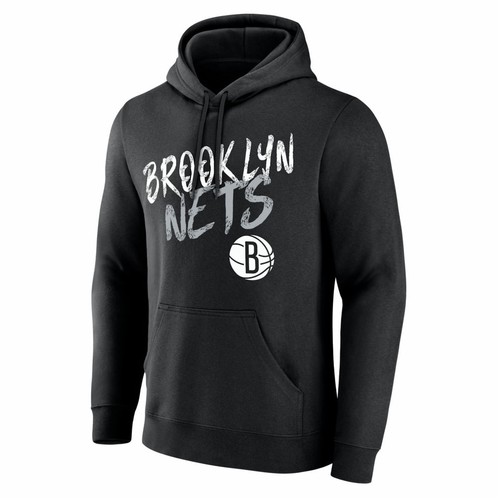 Brooklyn Nets Big & Tall Hustle Personalized Name & Number Hoodie - Black for sale
