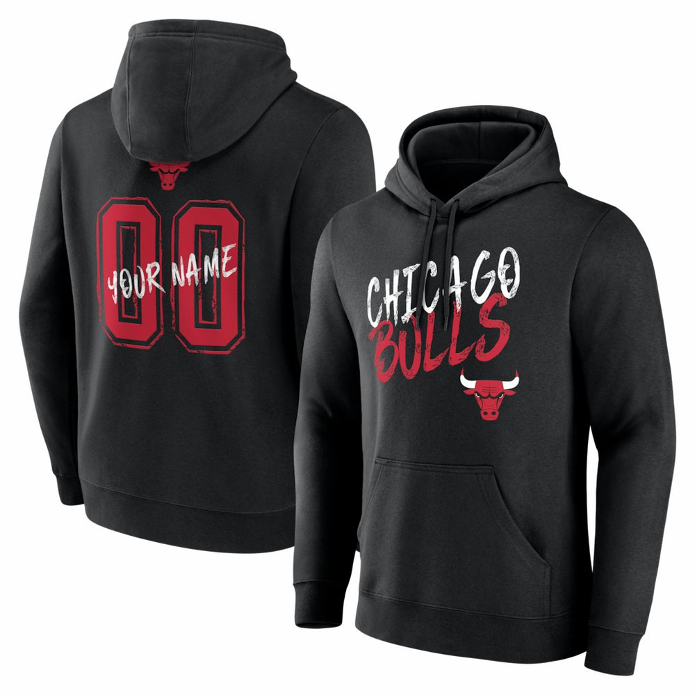 Chicago Bulls Big & Tall Hustle Personalized Name & Number Hoodie - Black online