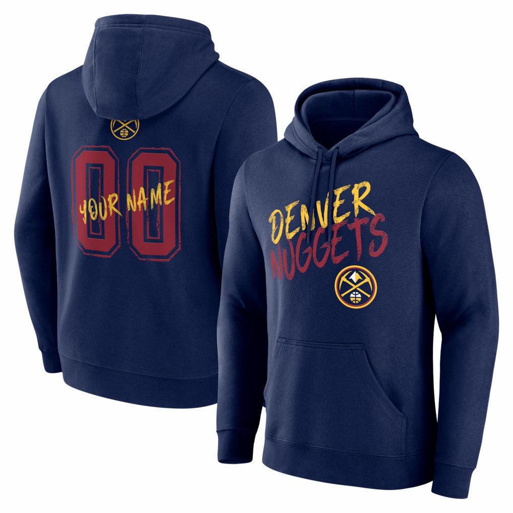 Denver Nuggets Big & Tall Hustle Personalized Name & Number Hoodie sale - Navy discount