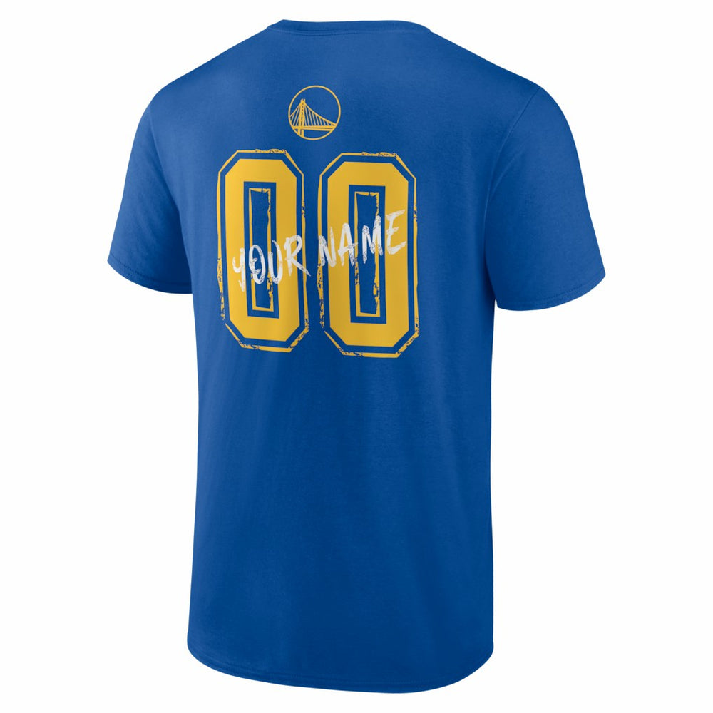 Golden State Warriors Big & Tall Hustle Personalized Name & Number T-Shirt sale - Royal cheap
