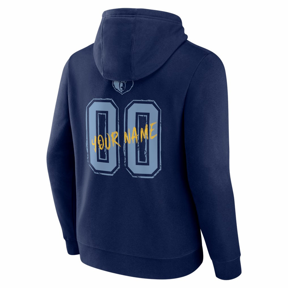 Memphis Grizzlies Big & Tall Hustle Personalized Name & Number Hoodie - Navy shop