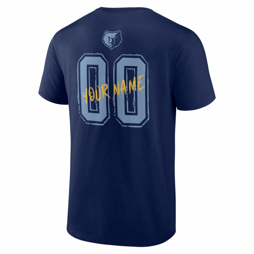 Memphis Grizzlies Big & Tall Hustle Personalized Name & Number T-Shirt - Navy on sale