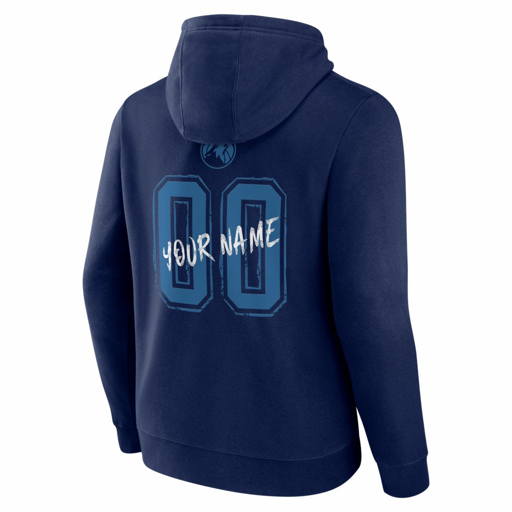 Minnesota Timberwolves Big & Tall Hustle Personalized Name & Number Hoodie - Navy discount