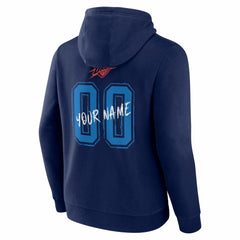 Oklahoma City Thunder Big & Tall Hustle Personalized Name & Number Hoodie sale - Navy discount