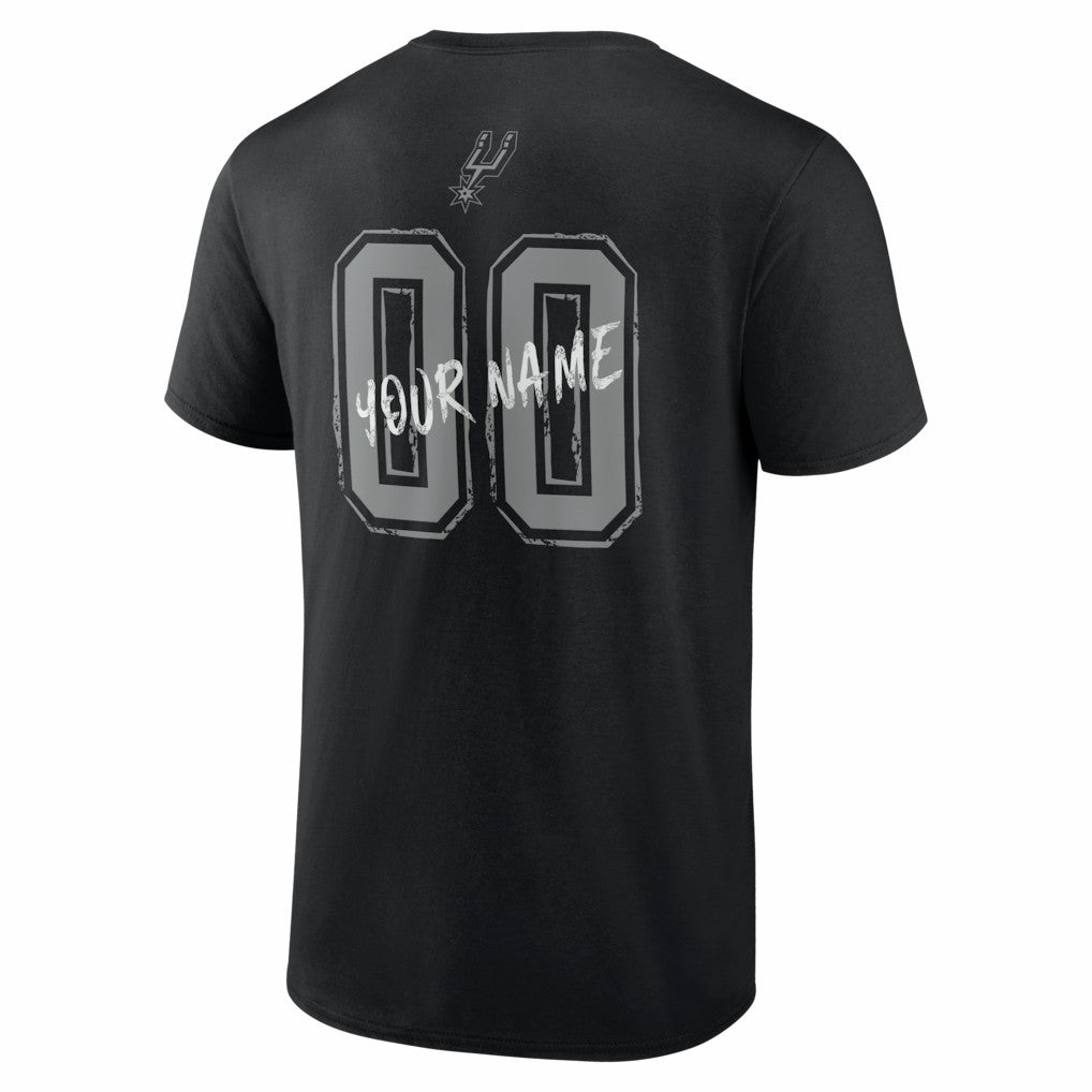 San Antonio Spurs Big & Tall Hustle Personalized Name & Number T-Shirt - Black on sale
