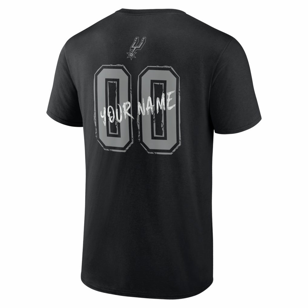 San Antonio Spurs Big & Tall Hustle Personalized Name & Number T-Shirt - Black on sale