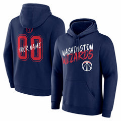Washington Wizards Big & Tall Hustle Personalized Name & Number Hoodie - Navy shop