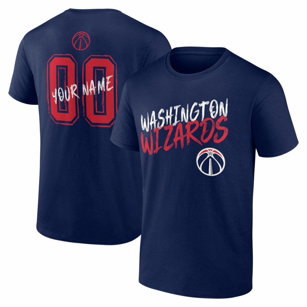 Washington Wizards Big & Tall Hustle Personalized Name & Number T-Shirt - Navy discount