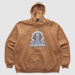 New York Yankees Majestic 2009 Hooded Pullover Sweatshirt Tan Vintage