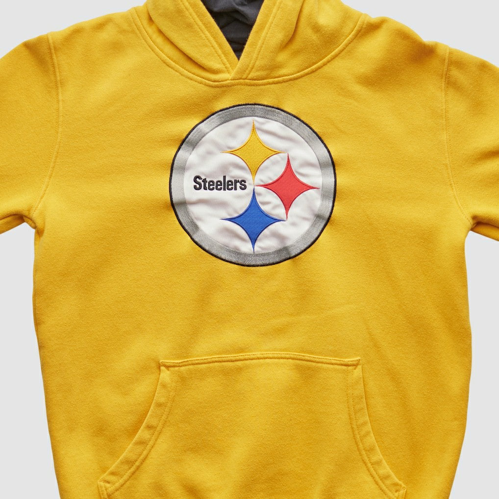 Pittsburgh Steelers NFL 2000s Hooded Pullover Sweatshirt - Yellow Vintage on sale