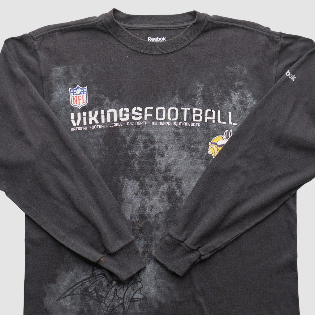 Minnesota Vikings Reebok 2000s Long Sleeve T-shirt - Black Vintage outlet