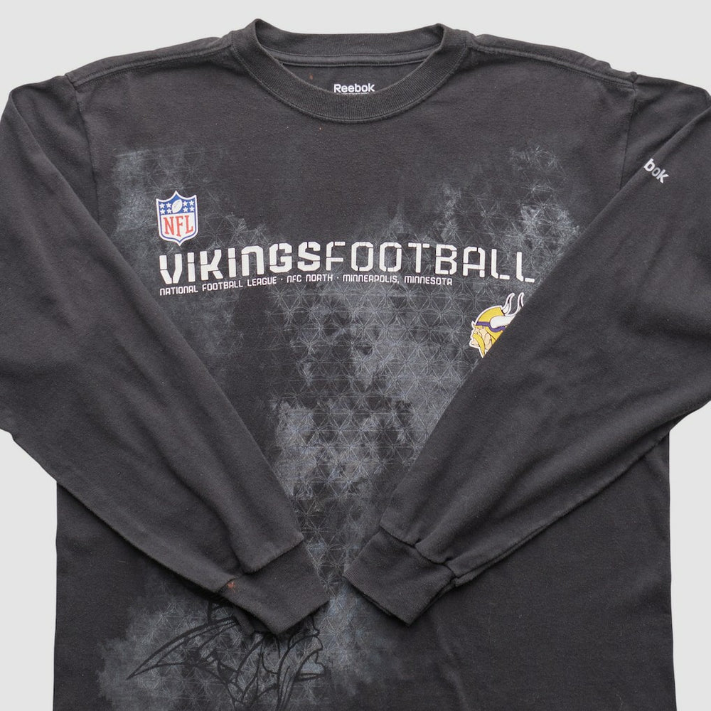 Minnesota Vikings Reebok 2000s Long Sleeve T-shirt - Black Vintage outlet