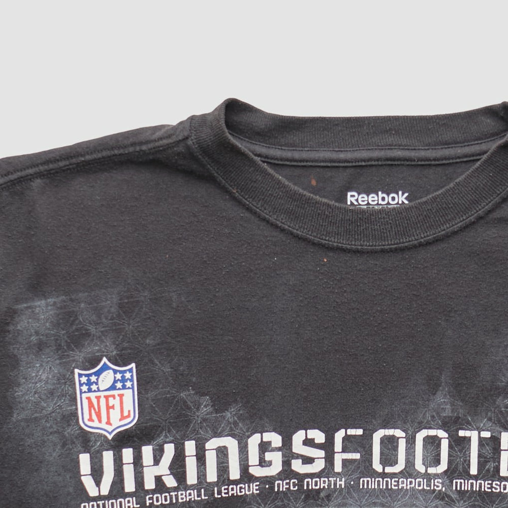 Minnesota Vikings Reebok 2000s Long Sleeve T-shirt - Black Vintage outlet