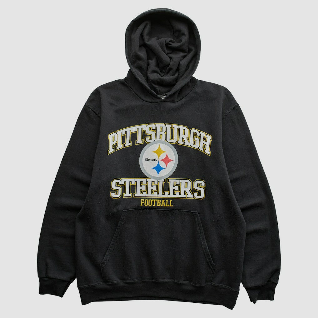 Pittsburgh Steelers NFL 2000s Hooded Pullover Sweatshirt - Black Vintage cheap