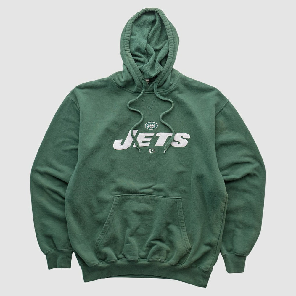New York Jets NFL 2010s Hooded Pullover Sweatshirt - Green Vintage on sale