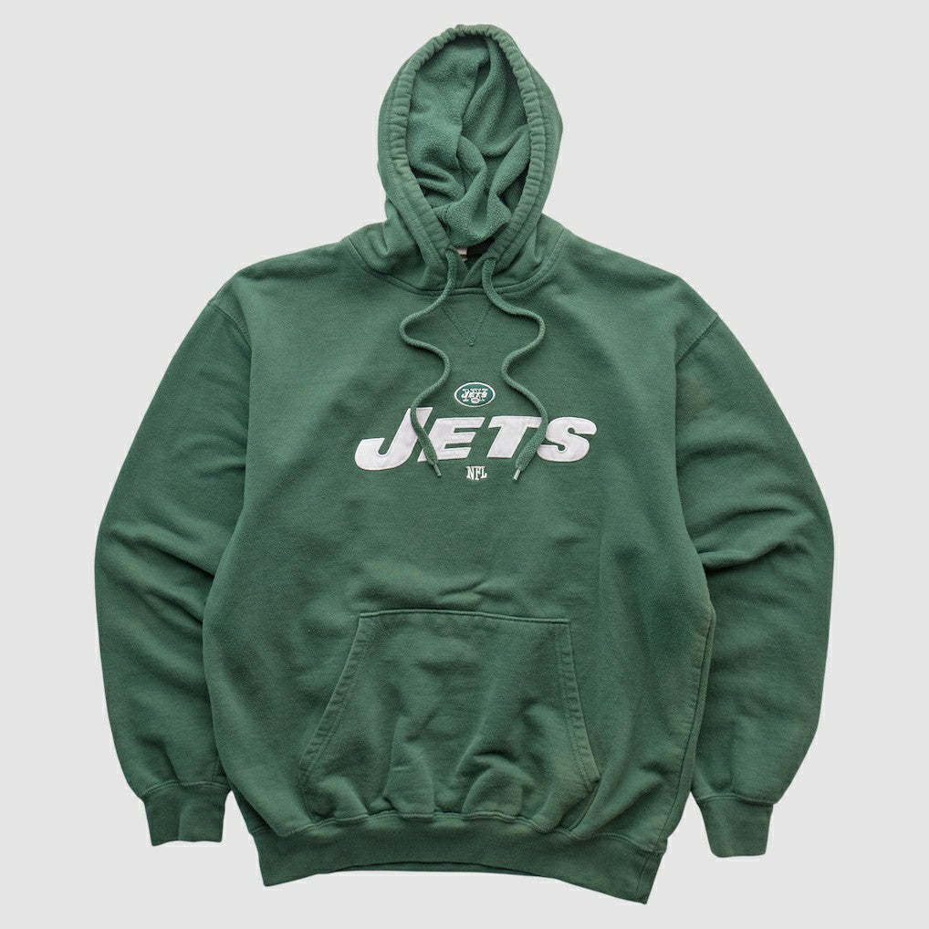 New York Jets NFL 2010s Hooded Pullover Sweatshirt - Green Vintage on sale