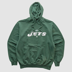 New York Jets NFL 2010s Hooded Pullover Sweatshirt - Green Vintage on sale