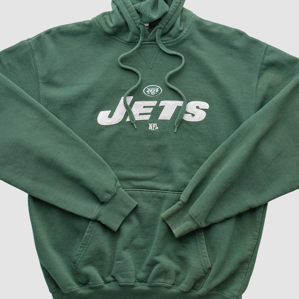 New York Jets NFL 2010s Hooded Pullover Sweatshirt - Green Vintage on sale
