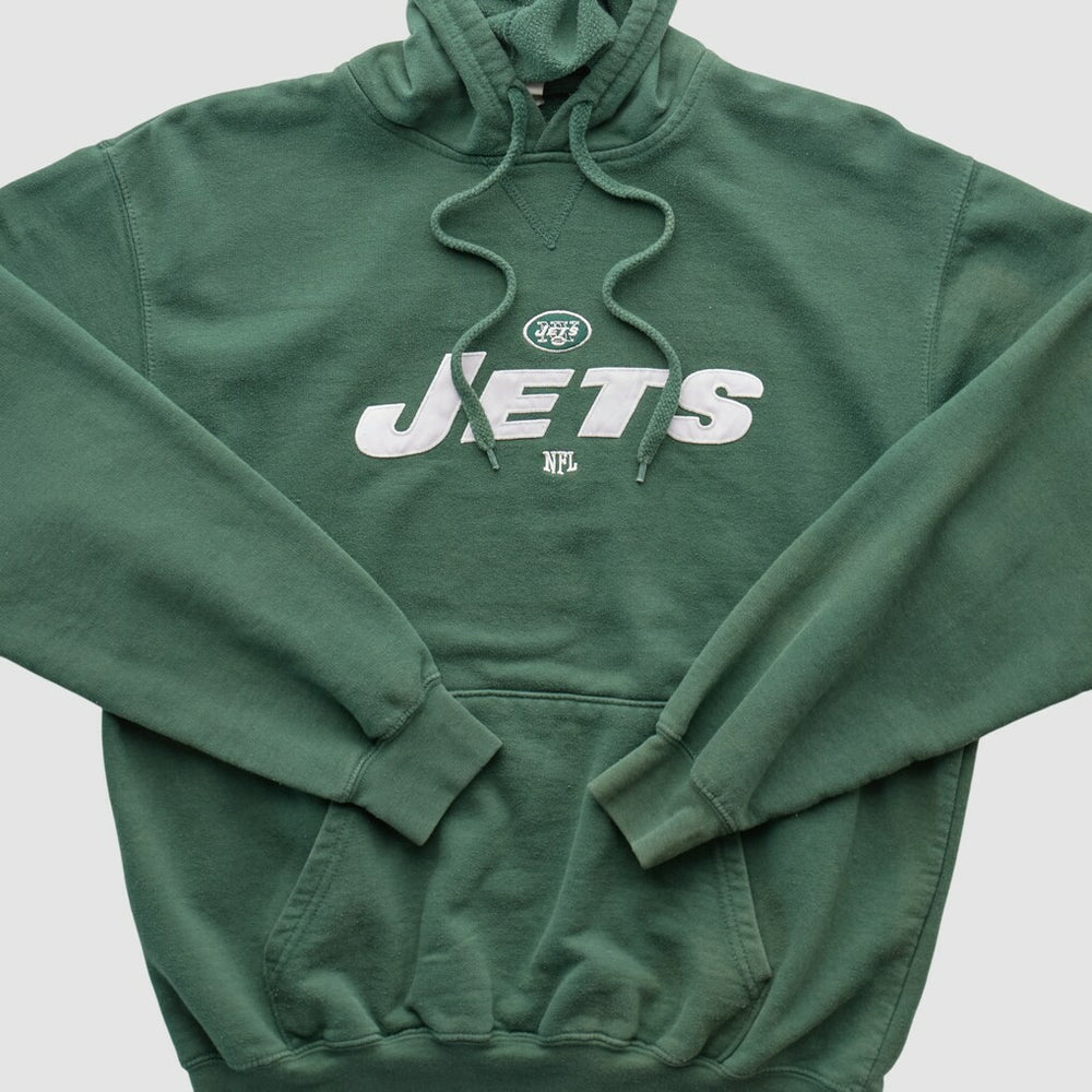 New York Jets NFL 2010s Hooded Pullover Sweatshirt - Green Vintage on sale