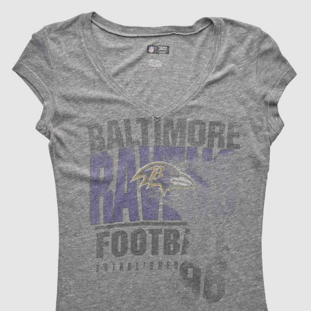 Baltimore Ravens NFL 2010s T-shirt - Heather Gray Vintage sale