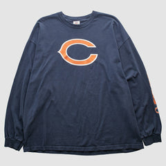 Chicago Bears NFL 2010s Long Sleeve T-shirt - Navy Vintage for sale