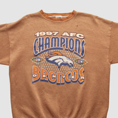 Denver Broncos Tultex 1997 Pullover Sweatshirt - Brown Vintage sale