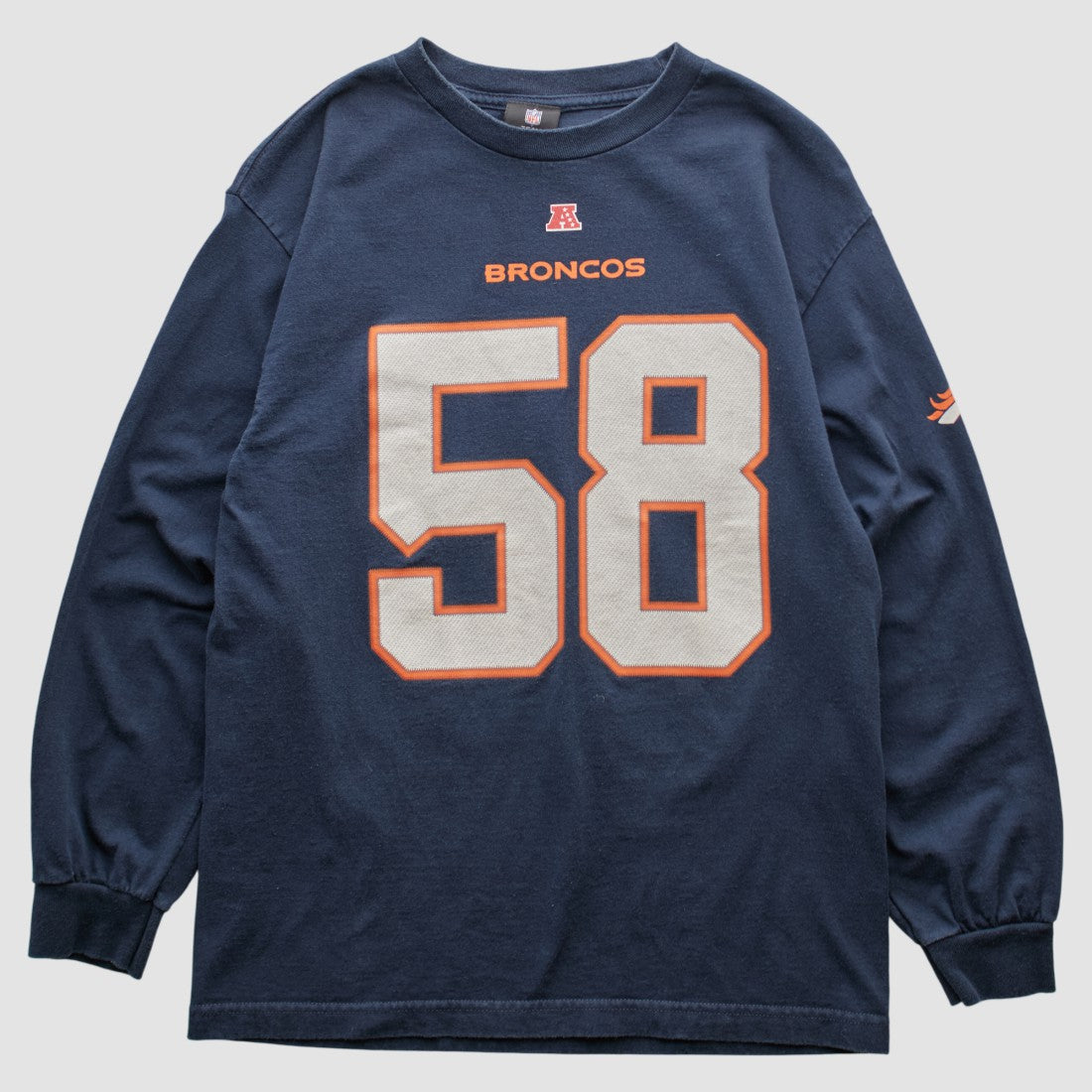 Denver Broncos NFL 2010s Long Sleeve T-shirt - Navy Vintage sale
