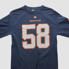 Denver Broncos NFL 2010s Long Sleeve T-shirt - Navy Vintage sale