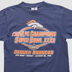 Denver Broncos Logo Athletic 1998 T-shirt - Navy Vintage for sale