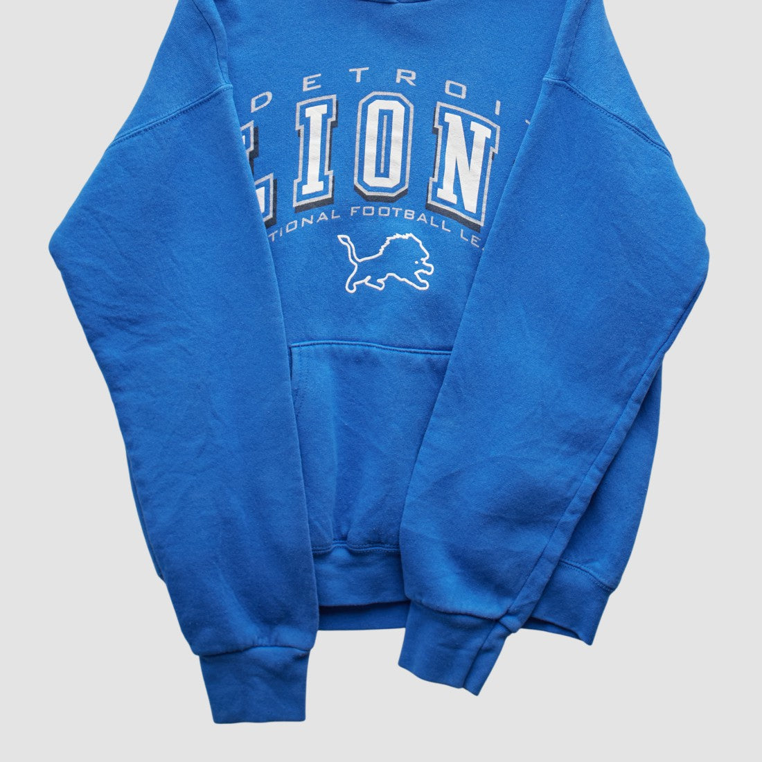 Detroit Lions 2000s Hooded Pullover Sweatshirt - Blue Vintage cheap