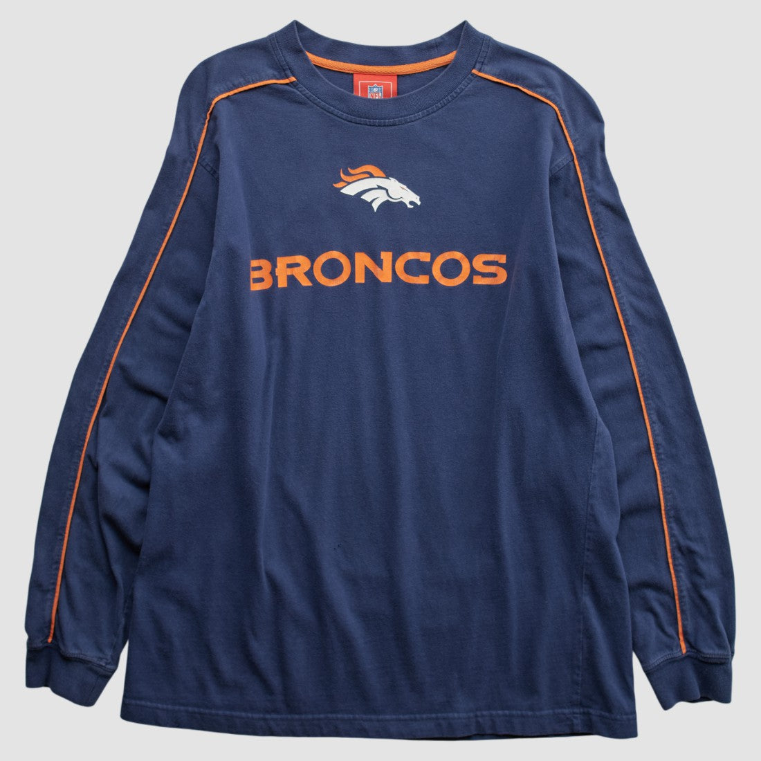 Denver Broncos NFL 2000s Long Sleeve T-shirt - Navy Vintage sale