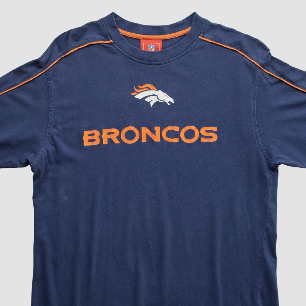 Denver Broncos NFL 2000s Long Sleeve T-shirt - Navy Vintage sale