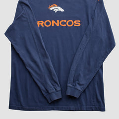 Denver Broncos NFL 2000s Long Sleeve T-shirt - Navy Vintage sale