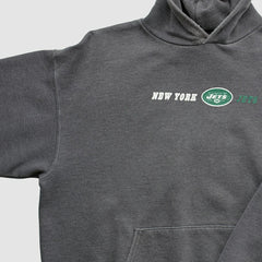 New York Jets Team Edition Apparel 2000s Hooded Pullover Sweatshirt - Charcoal Vintage discount