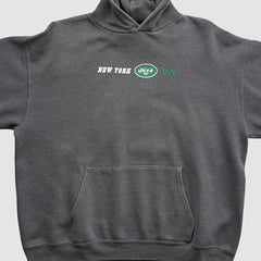 New York Jets Team Edition Apparel 2000s Hooded Pullover Sweatshirt - Charcoal Vintage discount