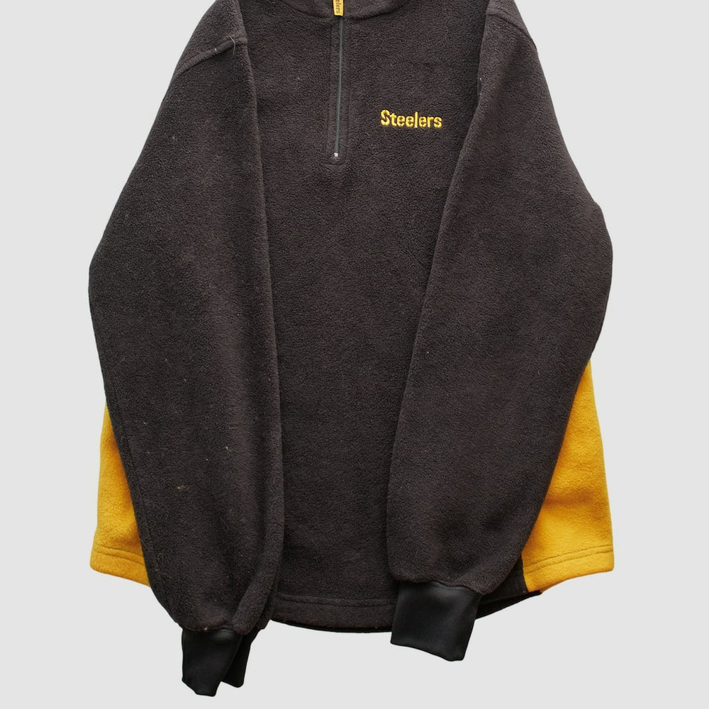Pittsburgh Steelers NFL 2000s 1/4 Zip Sweatshirt - Black Vintage outlet