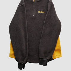 Pittsburgh Steelers NFL 2000s 1/4 Zip Sweatshirt - Black Vintage outlet
