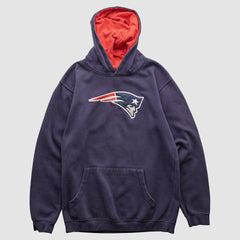 New England Patriots NFL 2000s Hooded Pullover Sweatshirt - Navy Vintage on sale