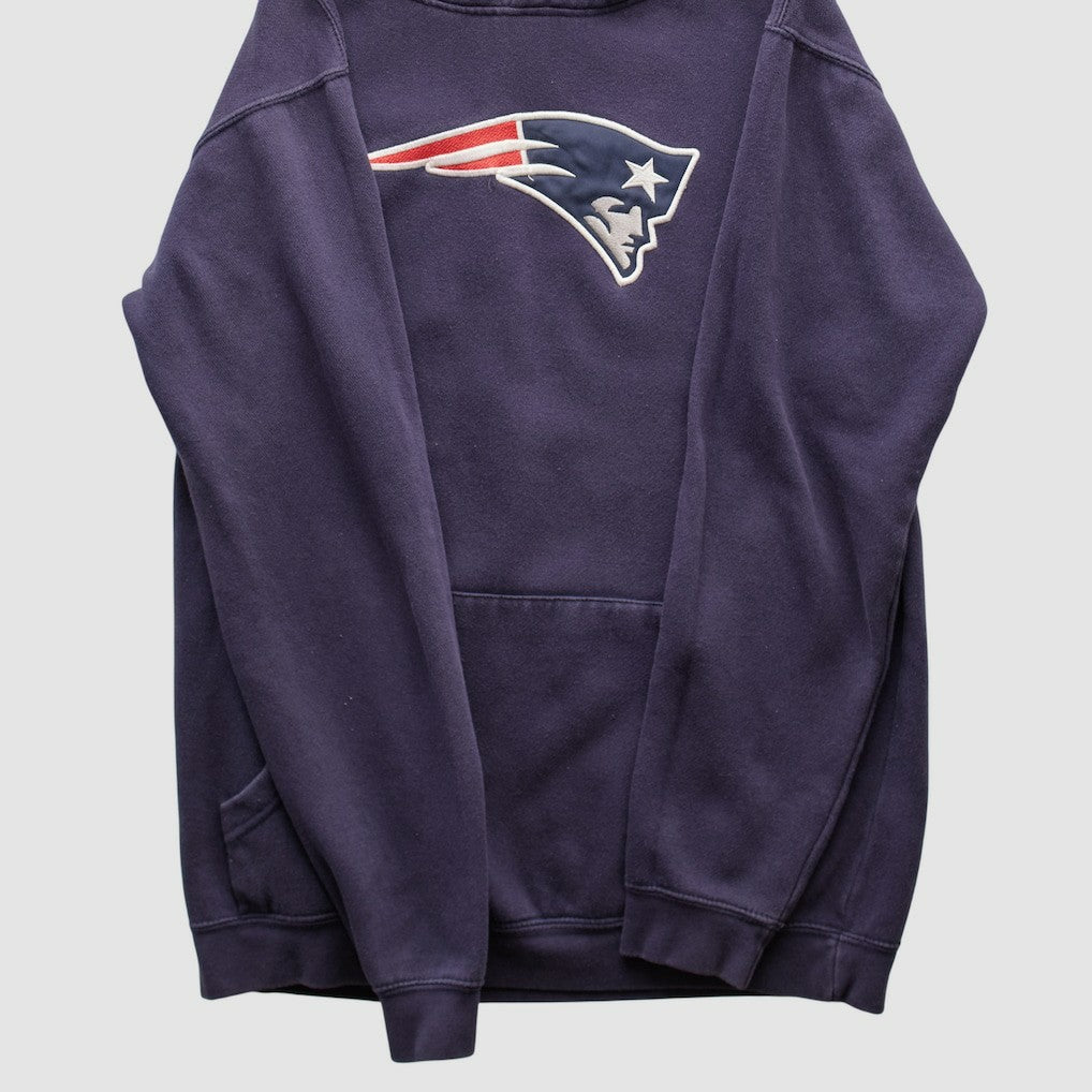 New England Patriots NFL 2000s Hooded Pullover Sweatshirt - Navy Vintage on sale