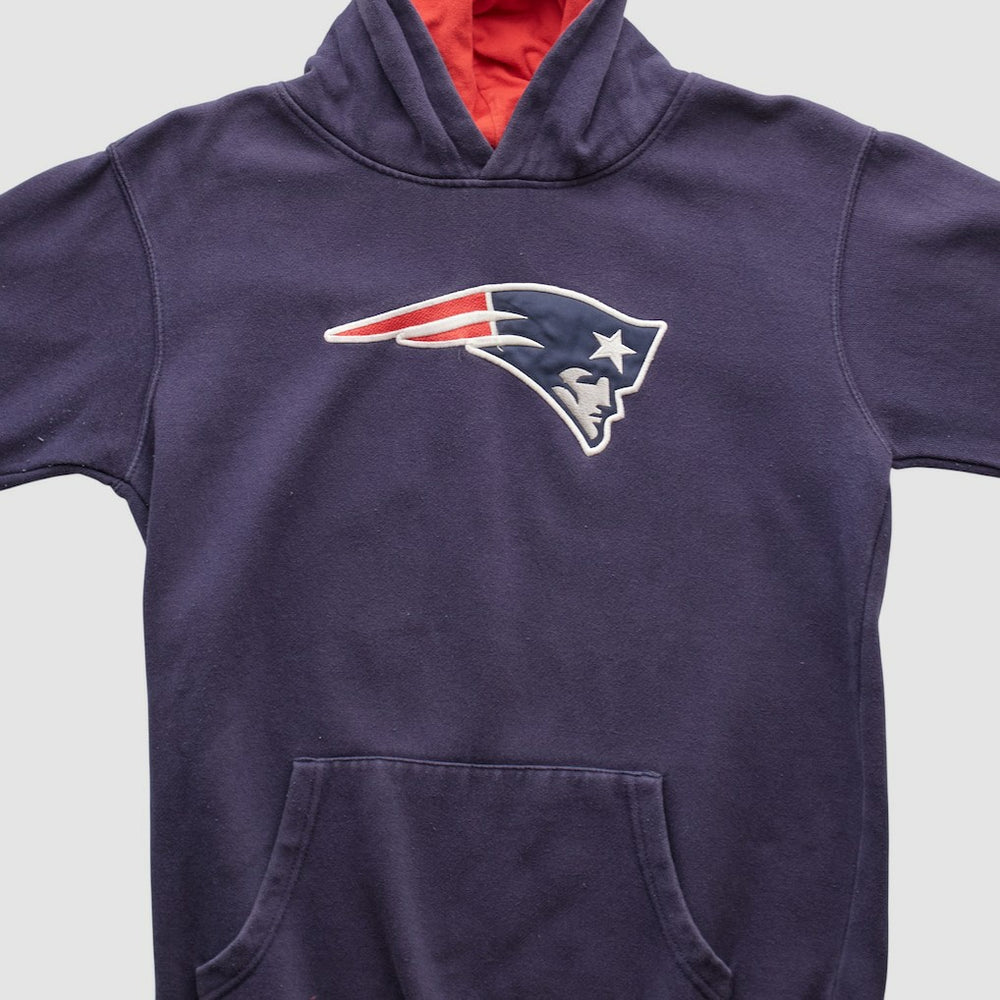 New England Patriots NFL 2000s Hooded Pullover Sweatshirt - Navy Vintage on sale