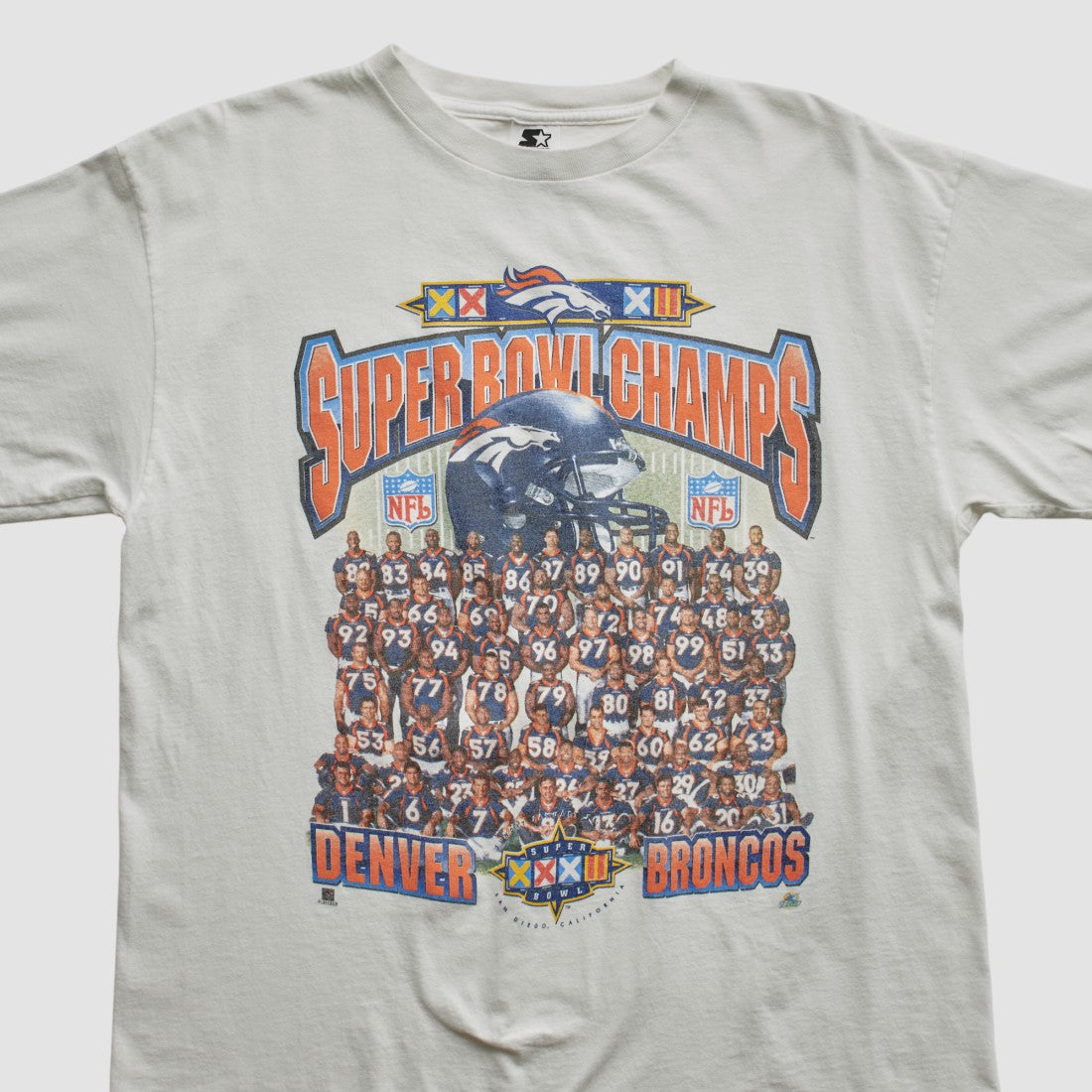 Denver Broncos Starter 1998 T-shirt - White Vintage cheap