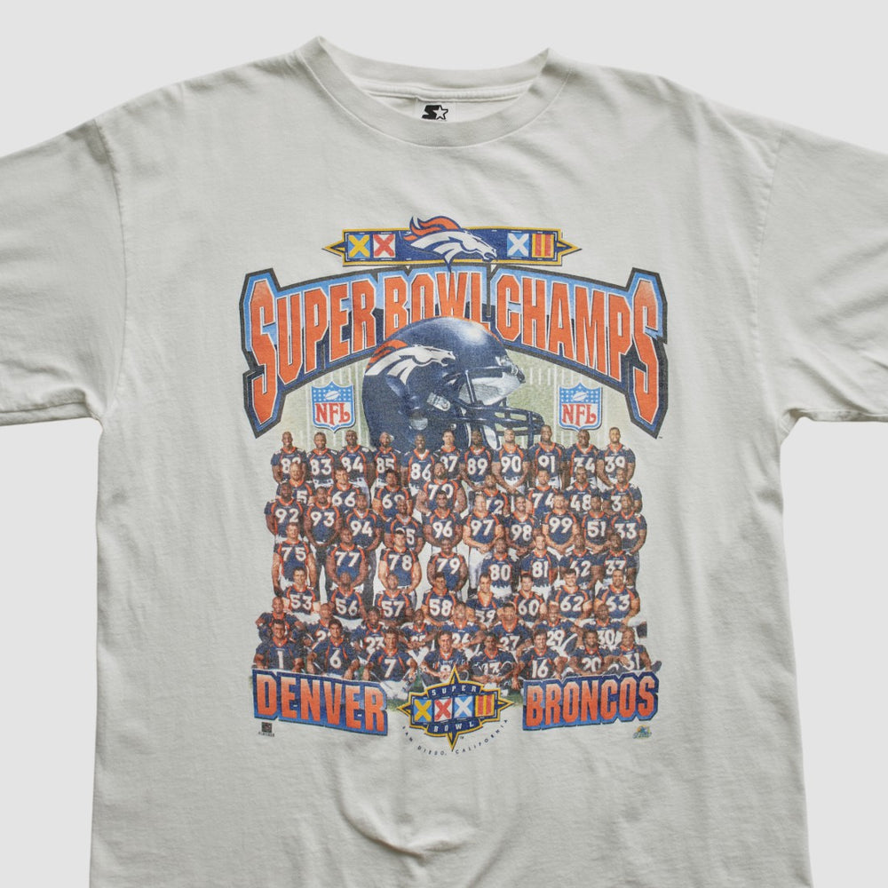 Denver Broncos Starter 1998 T-shirt - White Vintage cheap