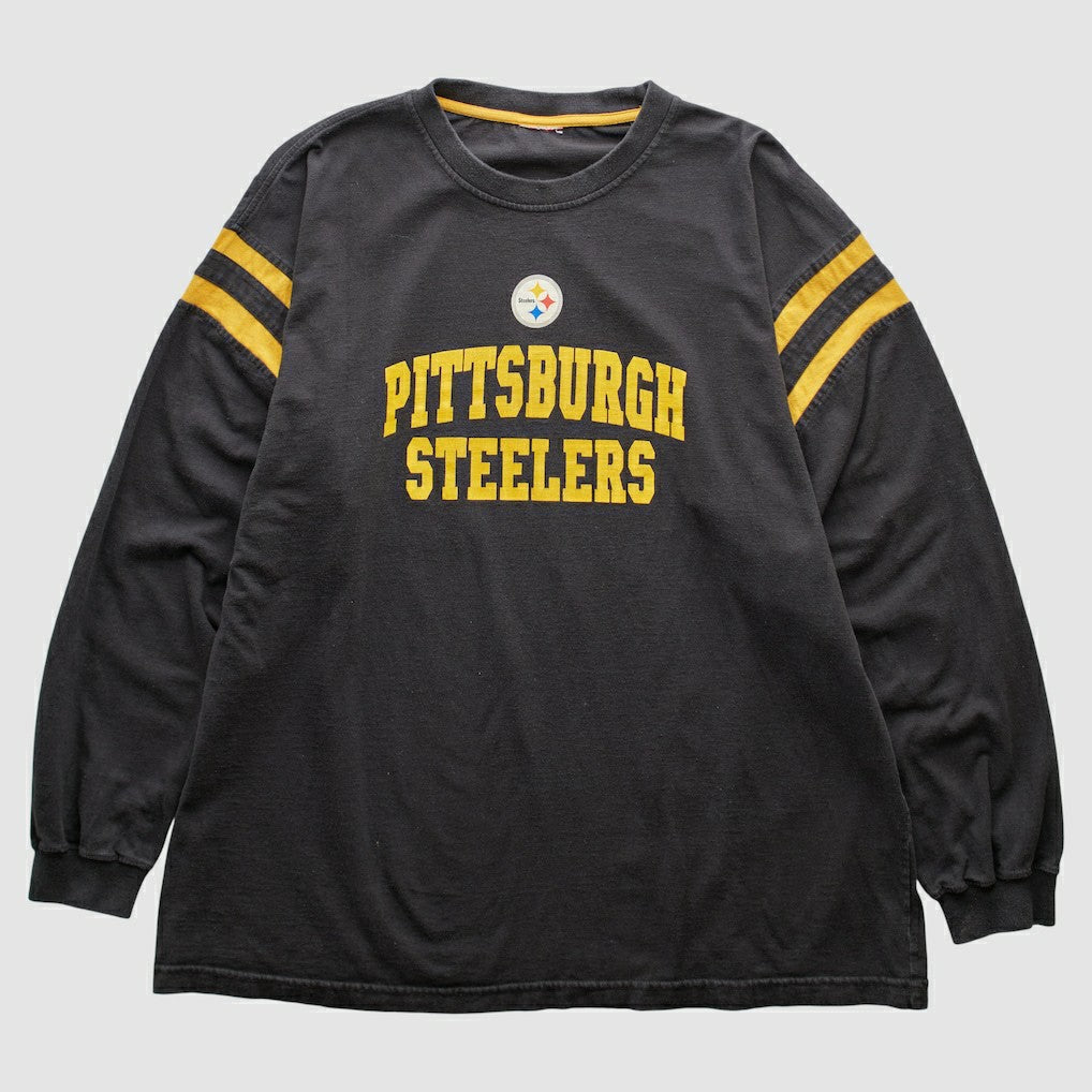 Pittsburgh Steelers 2000s Long Sleeve T-shirt - Black Vintage sale
