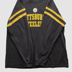 Pittsburgh Steelers 2000s Long Sleeve T-shirt - Black Vintage sale