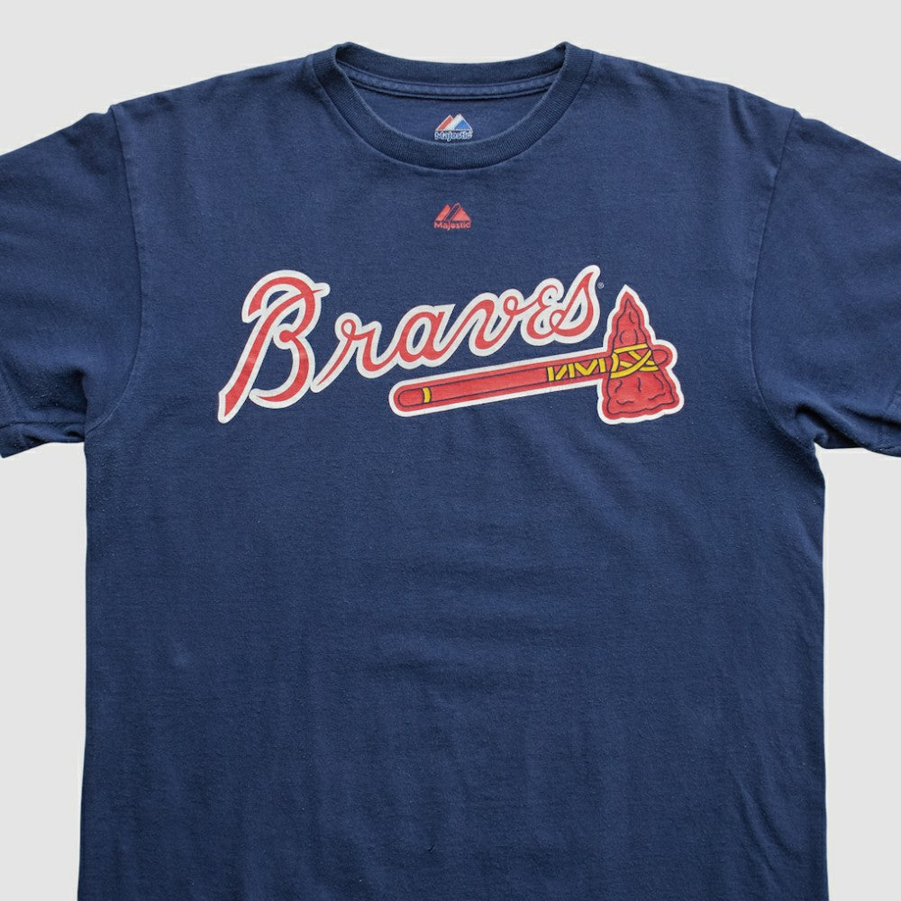 Atlanta Braves Majestic 2000s T-shirt Navy Vintage