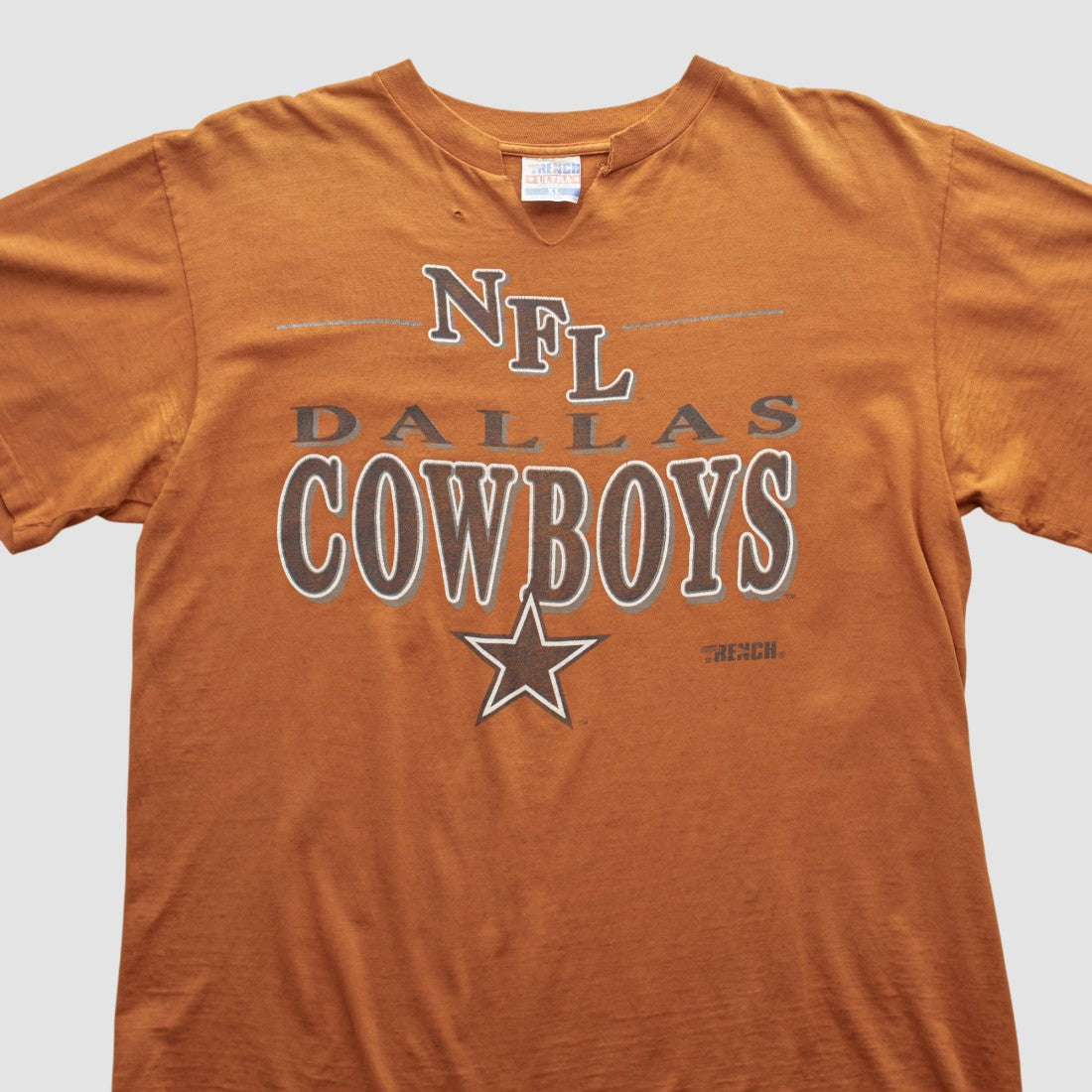 Dallas Cowboys Trench 90s T-shirt - Orange Vintage on sale