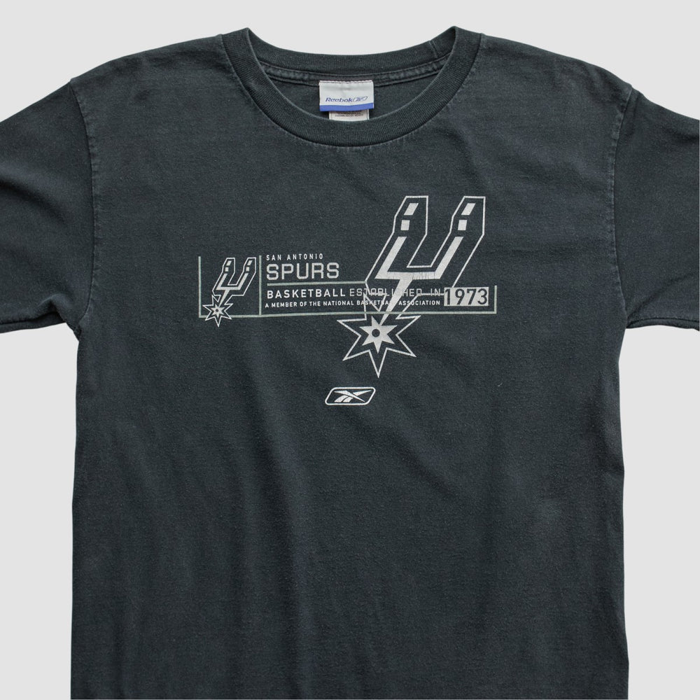 San Antonio Spurs Reebok 2000s Long Sleeve T-shirt - Black Vintage discount